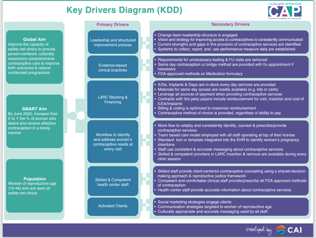 screenshot of key drivers diagram